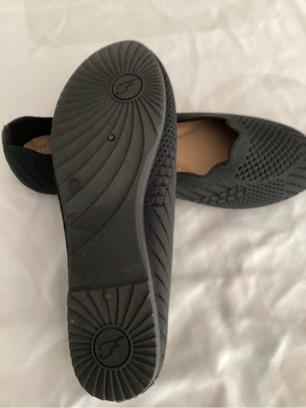 Forever 21 Black Knit Slip-On Ballet Flats - Picture 2 of 3